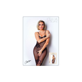 Bodystocking résille noire avec fine bretelles - Le Numéro 6 - Collection Bodystocking 